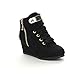 LINK PEGGY-53K Children Girl's Comfort Lace Up Hidden Wedge Sneakers