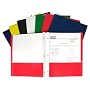 C-Line Recycled Two-Pocket Paper Portfolio with Prongs, Assorted Colors, 05320
