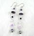 Sterling Silver & Stone Long Drop Earrings, Amethyst