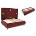 Cherry Finish Musical Rectangular Heart Shaped Picture Frame Box