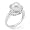 Akoya Pearl Ring with Diamond in 14K White Gold