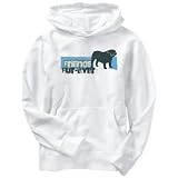 Hoodie Mens White  FRIENDS FUR - EVER - Bulldog  Dogs