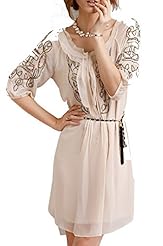 Beaded Silk Short Bubble Dress  Dress