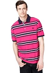 Blue Harbour Pure Cotton Graded Striped Polo Shirt