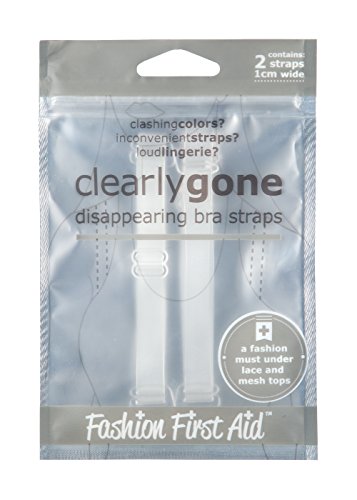 Fashion First Aid Women s Clearly Gone Disappearing Bra Straps, Clear, One Size