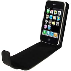 MaryCom Ledertasche Hülle für Apple Iphone 3G in Schwarz mit Magnetverschluß / Ledercase, Lederetui, Handy Hülle, Case, Etui