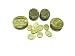 Windfulogo 16Pcs Large Hot Massage Stones Set Natural Green Jade Heated Warmer Stone for Spa Massage 776834