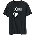 T-Shirt Mens Black " North Korea - Barcode with Face " Countries