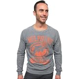 NFL Miami Dolphins Men's True Vintage Distressed Triblend Crew Neck Long Sleeve Pullover, Steel, Medium