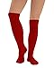 Womens Slouch Rib Knee Socks Cashmere Virgin Wool Blend Sock 7 Color Options