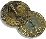 Rome 11-1/2 Brass Father Time Sundial Polished Brass