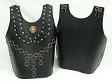Leather Chest Plate with Brass Studs - Sphinx Head - Costume Armor