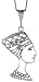 Sterling Silver Queen Nefertiti of Egypt Pendant, 1 7/16 in. (37mm)
