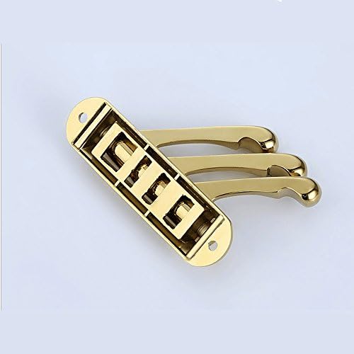 Luangter Wall Mounted Swing Arm Triple Coat and Hat Hook Solid Metal, Titanium Gold