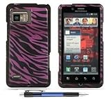 Purple Black Zebra Premium Design Hard Cover Case for Motorola XT875 Droid  ....