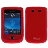 GTMax Red Silicone Skin Soft Cover Case for AT&T BlackBerry Torch 9800