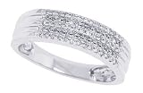 0.21ctTW Pave Channel Set Wedding Anniversary Diamond Band in 10kt White Gold
