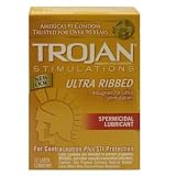 Trojan Ultra Ribbed Spermicidal Lubricated: 36 Pack of Condoms Trojan Ultra Ribbed Spermicidal Lubricated: 36 Pack of Condoms