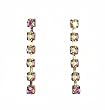 Earrings - E58 - Gold Tone Drop - Swarovski (tm) Crystals ~ Clear AB (Irridescent)