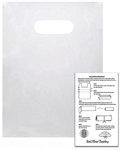 200 Ultra Clear 9x12 Die Cut Handle Plastic Bags 2.25 mil with Crafting Insert