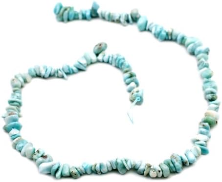 6mm to 7mm Larimar Gemstone chip beads 15" strand