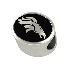Denver Broncos NFL Jewelry and Bead Fits Most European Style Bracelets. High Quality Bead in Stock for Immediate Shipping