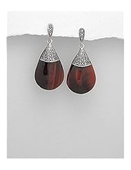 Marcasite Earrings In 92.5 Sterling Silver