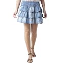 Promod Mini-Volant-Rock aus Jeans