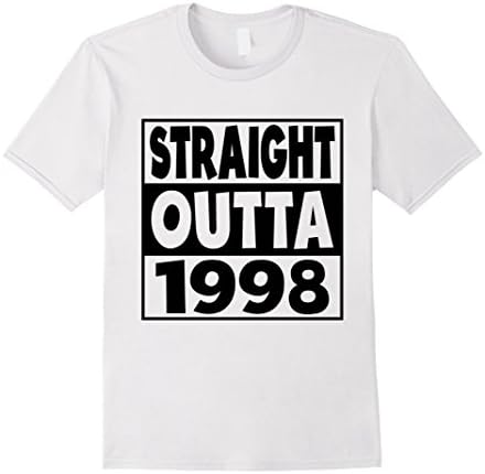 Men's 18th Birthday Gift T-Shirt Straight Outta 1998 White Medium White