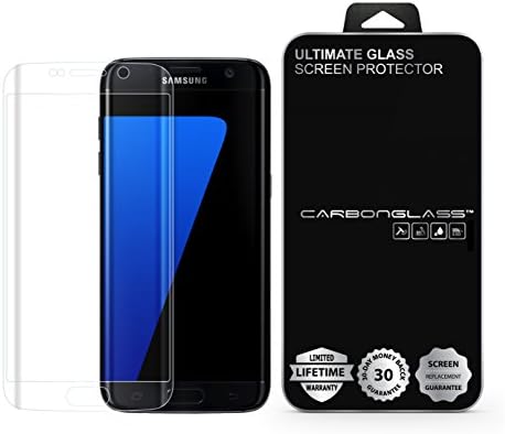 Samsung Galaxy S7 Edge Screen Protector by SCREENDER - 3D Edge to Edge Scratch Proof CARBONGLASS - Ultra Clear High Definition - 90 Days LCD Screen Replacement Guarantee