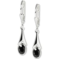 Silberdream Damen-Ohrh�nger Stein Schwarz 925 Silber Sdo514S
