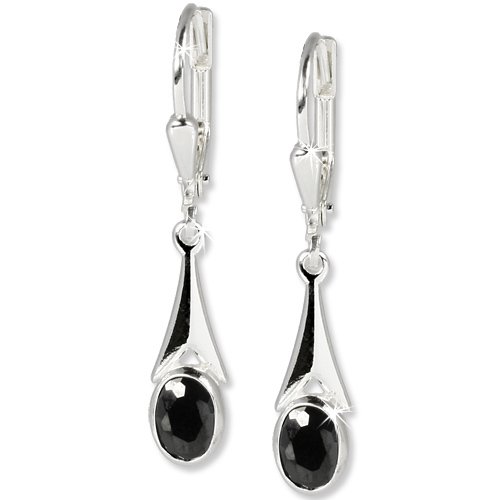 Silberdream Damen-Ohrh&auml;nger Stein Schwarz 925 Silber Sdo514S Preisvergleich