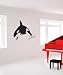 Vinyl Wall Decal Sticker Orca Killer Whale (Black Color Only) size 17inX24in item AEdel114s