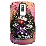 New Pink Ed Hardy Loves Kill Slowly By Christian Audigier Snap on Hard Skin Back Cover Case for Blackberry Bold 9000 + Premium Lcd Screen Guard in Original Box