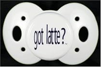 Lots 2 Say Baby Got Latte Pacifier in White