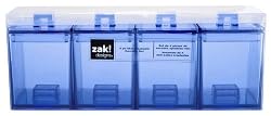 Zak Designs True Blue Mini Stackable Canister Set, Periwinkle, 4-Piece