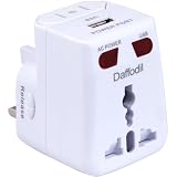Daffodil WAP150 Adaptateur Secteur Universel - Prise de Voyage et Chargeur USB compatible dans plus de 175 payspar Daffodil