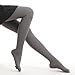 Fytto Style 1026 Women's Comfy Compression Socks, 15-20mmHg, Pantyhose, Gray, Small Size