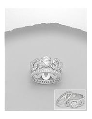 CZ Ring In 92.5 Sterling Silver