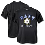 Rapid Dominance US Navy Classic, BLACK Mens 30 Single Military Graphic Tee,Tees,T Shirts (Medium)