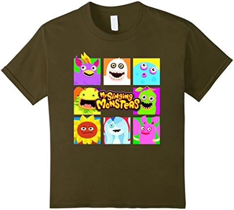 Kids My Singing Monsters: Monster Mash t-shrt 6 Olive