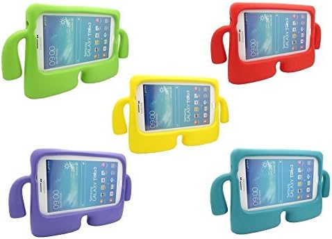 KUSTOM KABLES, Tab 3 Case, Playful Kids Shock Proof Foam Case Cover Stand for Samsung Galaxy Tab 3 (7.0) P3200 (GREEN)