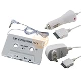 Bargaincell- 3-Piece Value Combo Pack Of Apple iPod 3rd Generation, 4th Generation,Mini, U2, Nano , Video, Photo – Includes: Vehicle Cigarette Lighter Power Charger with IC Chip + Home Wall Travel Plug in Ac Charger + Car Audio Tape