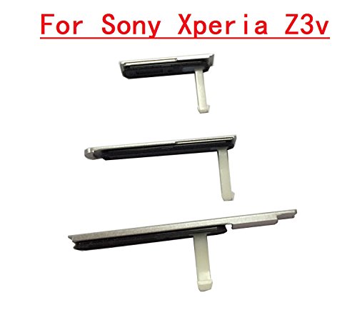 Dogxiong Genuine OEM Orignal Silver Housing Single Sim Card Slot Port + Micro SD USB Dust Plug Cover For Sony Xperia Z3v D6708 [Verizon]