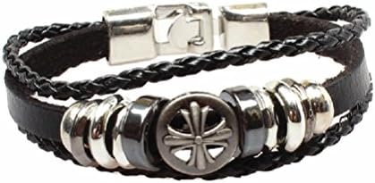 CSG Punk Rock Scene Accessories Cross Pu Leather Bracelet