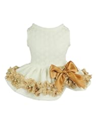 Pet Products: Fitwarm Elegant Lace Pet Clothes for Dog Dress Wedding Apparel Shirts, White, XS - Fitwarm