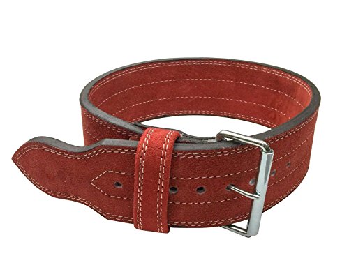 Single Prong Powerlifting Belt 10mm Weight Lifting Red Small
