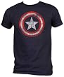 Captain America - Distressed Shield Logo Shirt