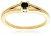 10k Yellow Gold Black Diamond Solitaire Ring (1/8 ct), Size 6