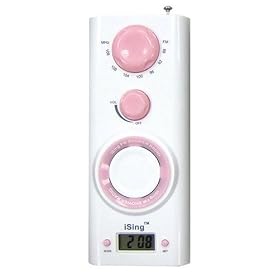 Zadro ISING FM Shower Radio, Pink